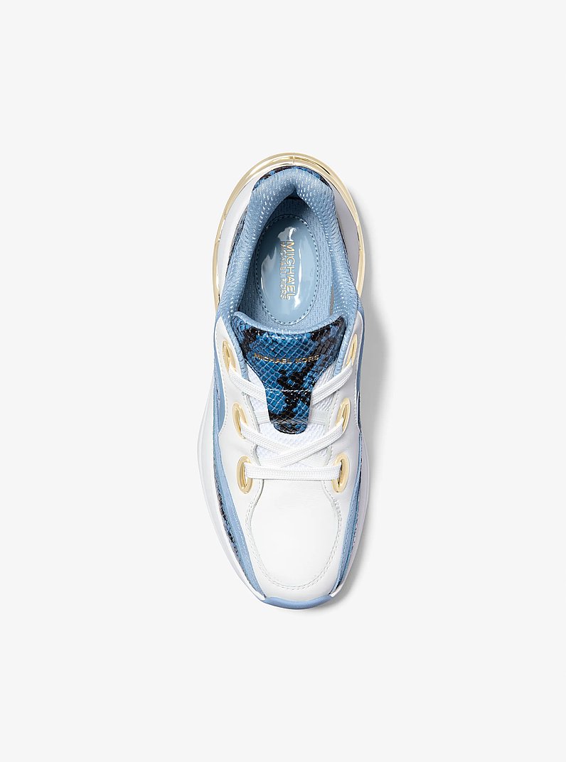 Toni Mixed-Media Trainer in CHAMBRAY | Michael Kors