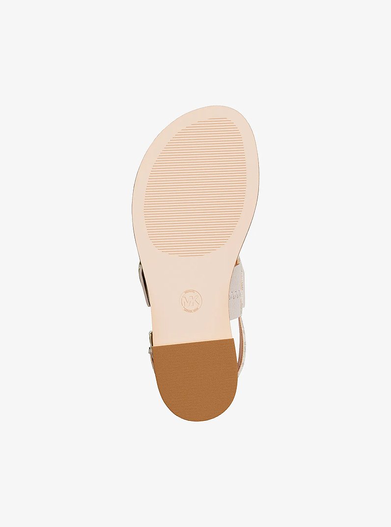 Carmen Signature Logo Sandal in VANILLA | Michael Kors