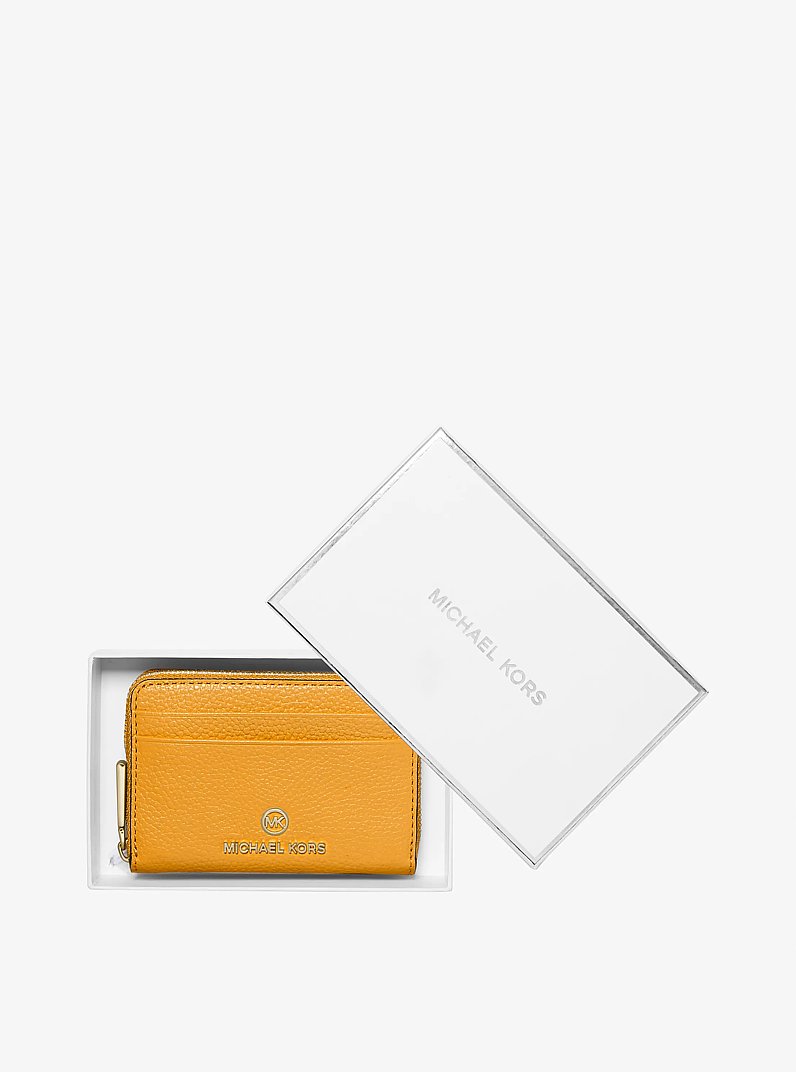 Cartera Jet Set peque&ntilde;a de piel granulada in SOLIDAGO DORADO | Michael Kors