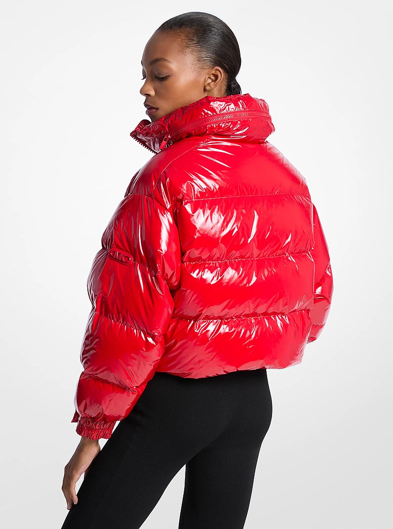 Daunenjacke aus Nylon-Cir&eacute; in KARMESIN | Michael Kors