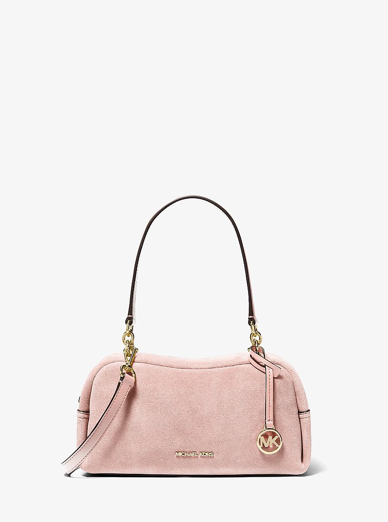 Cecily Small Suede Shoulder Bag in POWDER BLUSH | Michael Kors