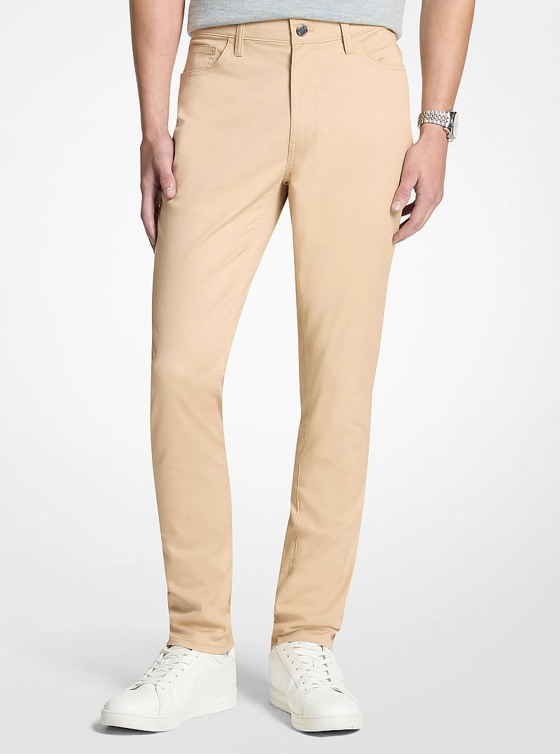 Parker Stretch Denim Pants in KHAKI | Michael Kors