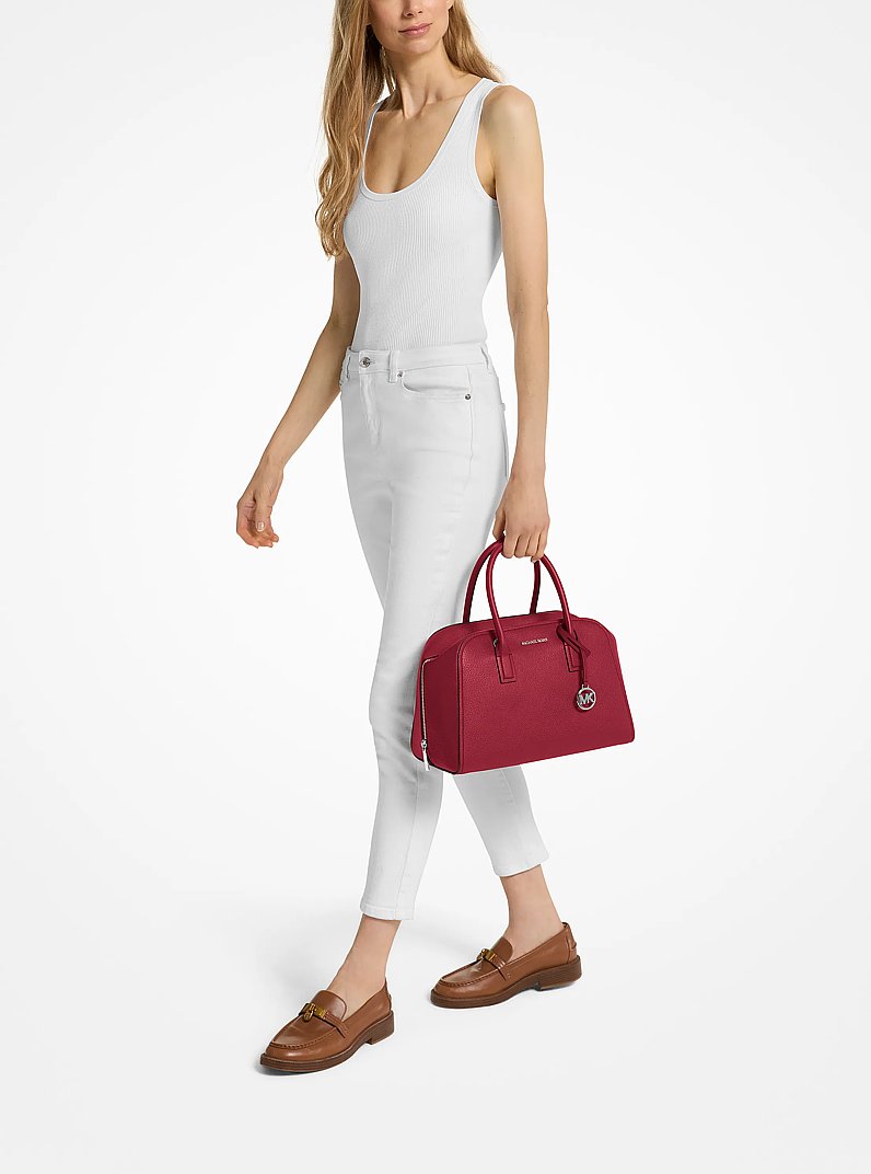 Ashton Medium Satchel in MAROON | Michael Kors