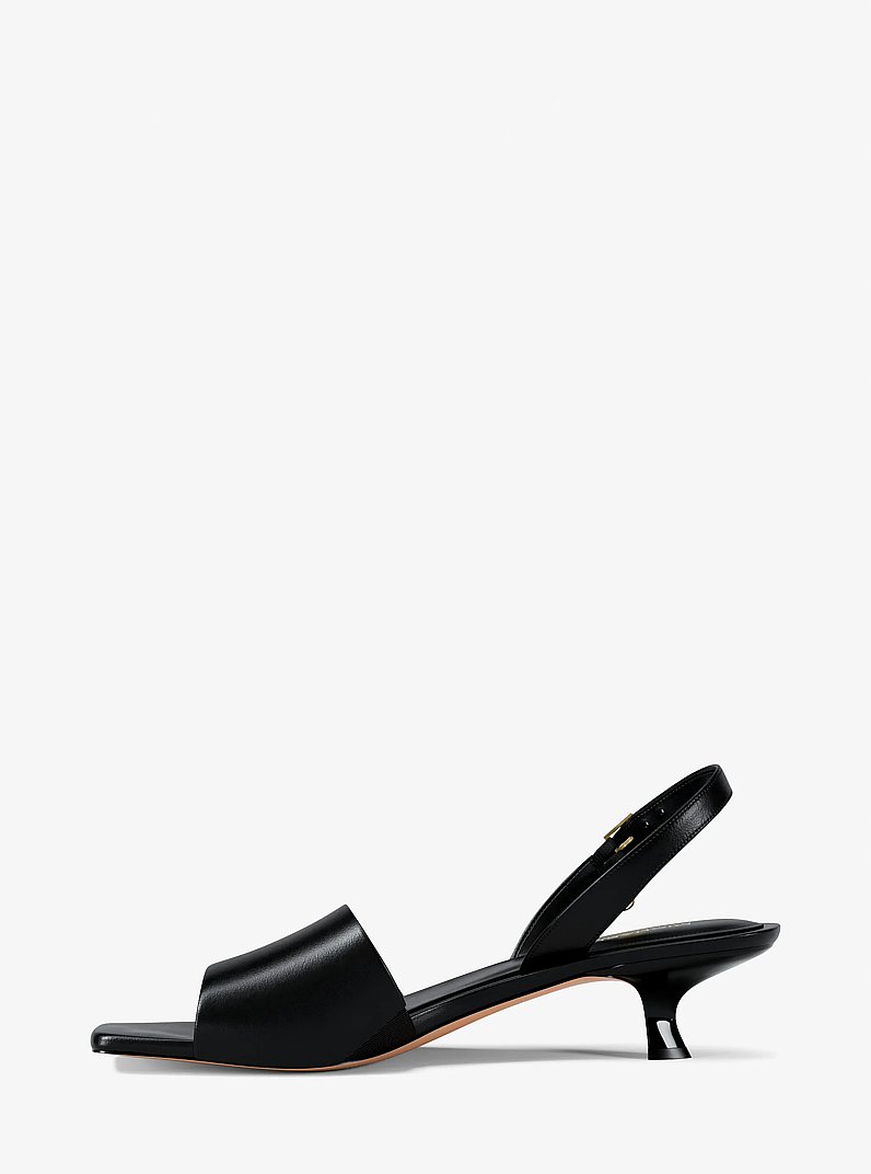 Merrie Kitten Heel Sandal in BLACK | Michael Kors