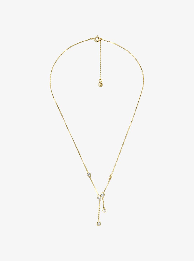 Precious Metal-Plated Sterling Silver Bezel Necklace in GOLD | Michael Kors
