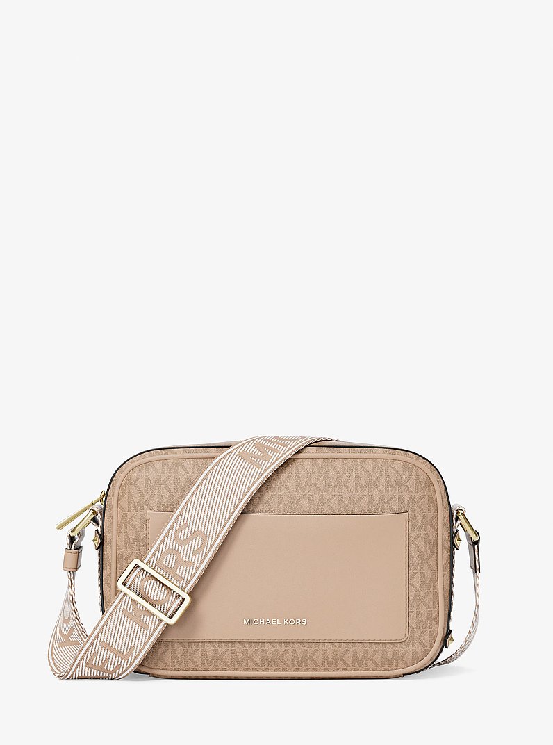 Maeve Large Signature Logo Crossbody Bag in KHAKI | Michael Kors