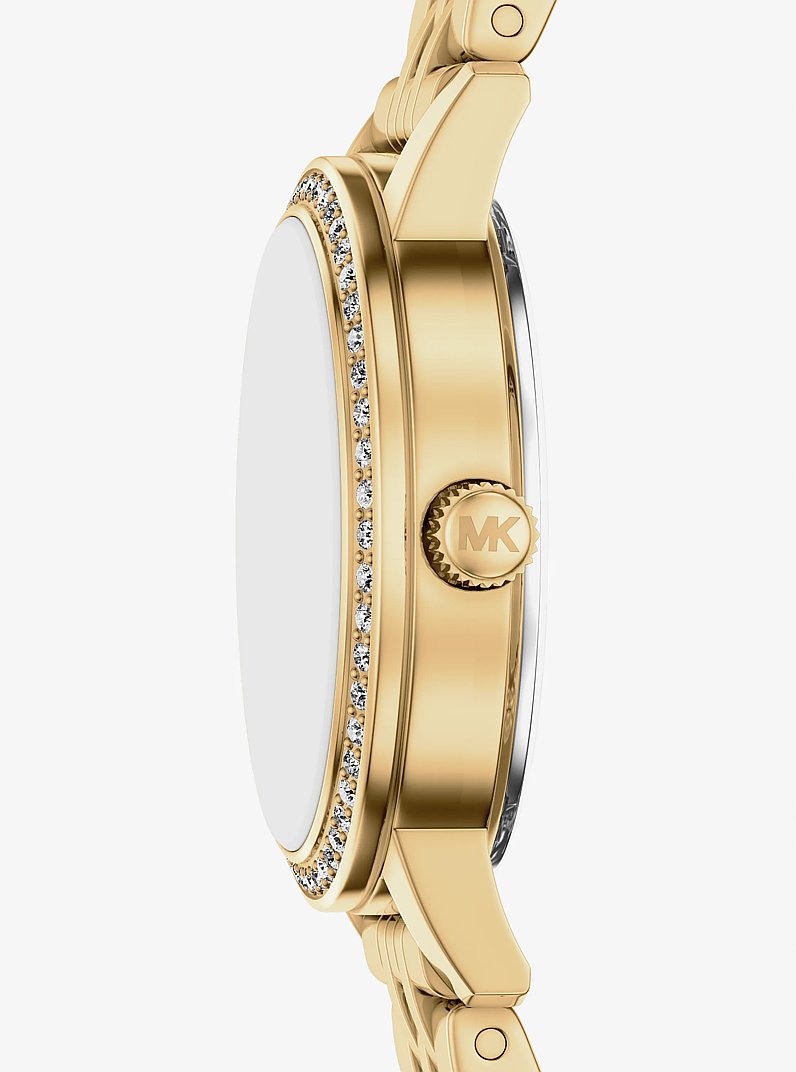 Mini Melissa Pavé Gold-Tone Watch and Jewelry Set in GOLD - Sale