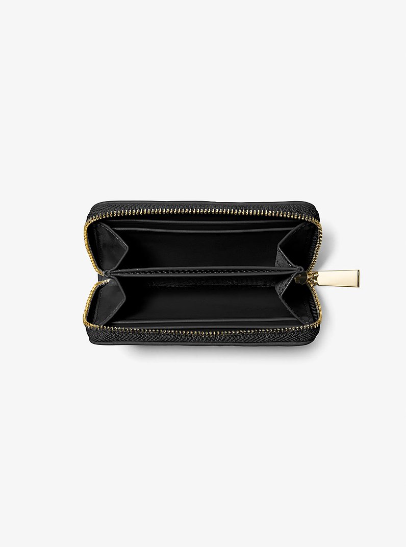 Petit portefeuille en cuir matelass&eacute; in NOIR | Michael Kors