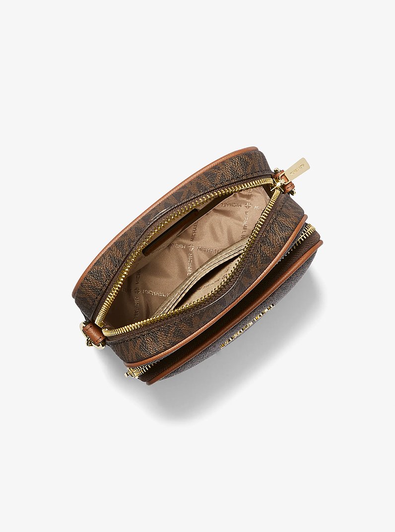 Jet Set Travel Medium Logo Crossbody Bag in BROWN | Michael Kors