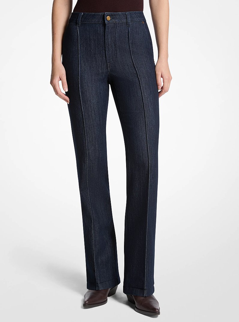 Bootcut Denim Jeans in RINSE | Michael Kors