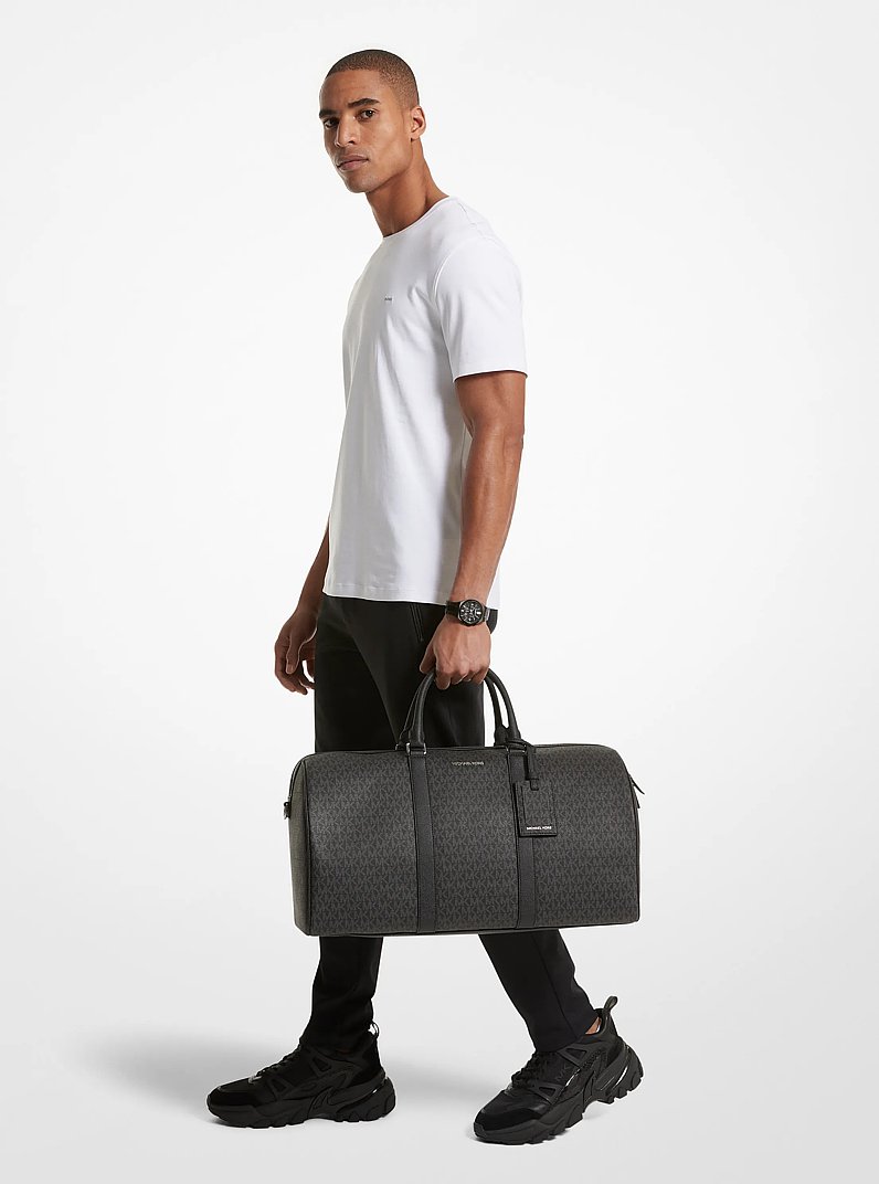 Cartera de fin de semana Harrison con logotipo in NEGRO | Michael Kors