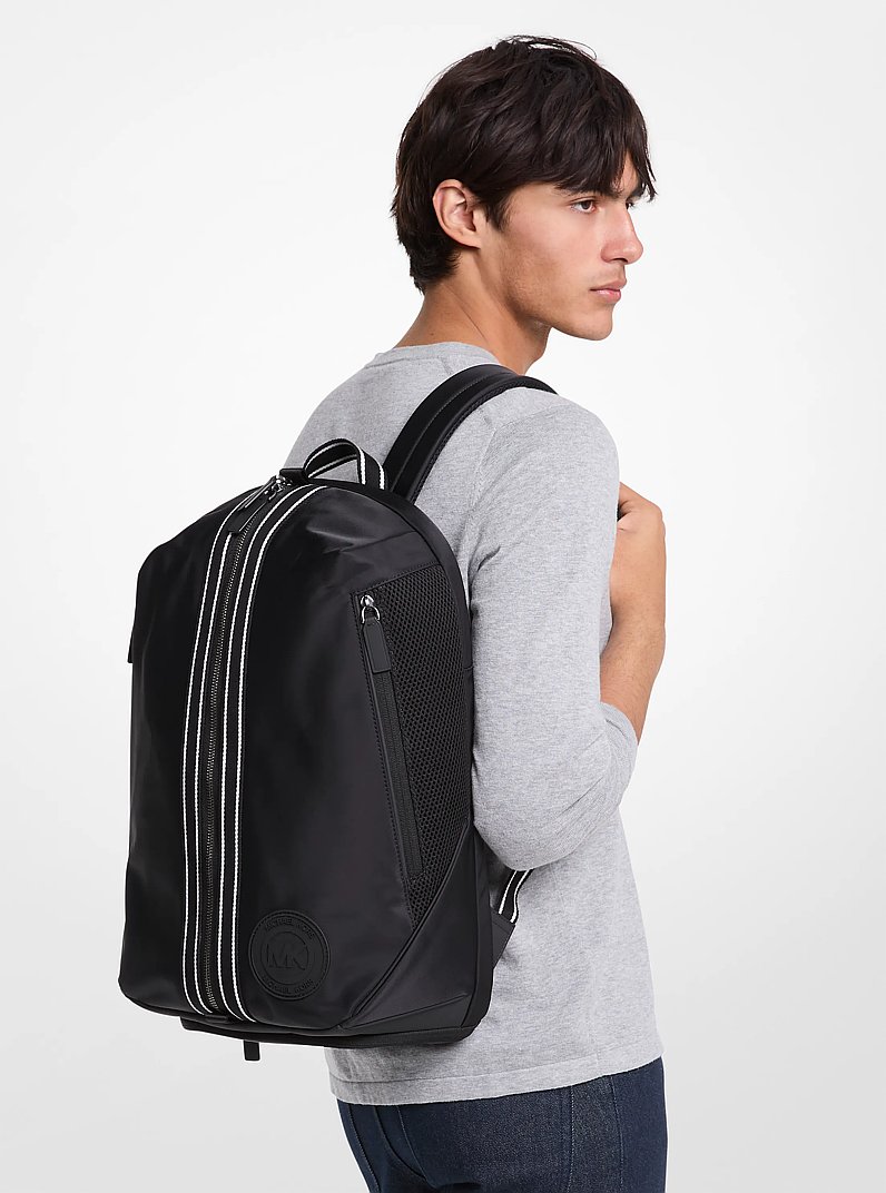 Lautner Nylon Duffle Backpack in BLACK | Michael Kors