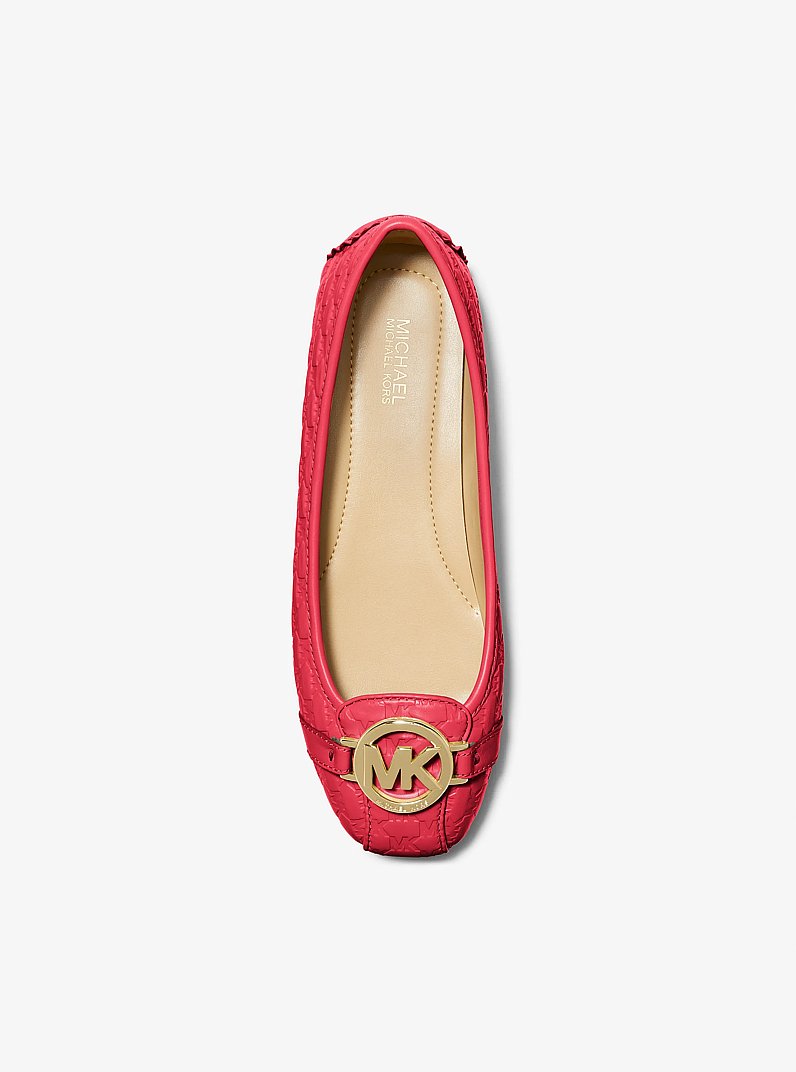 Fulton Logo Embossed Moccasin in DK SANGRIA | Michael Kors