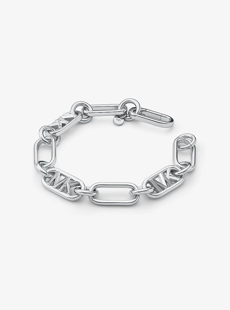 Precious Metal-Plated Brass Chain Link Bracelet in SILVER | Michael Kors
