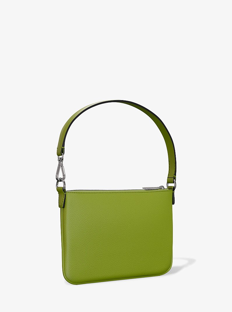 Jet Set Small Pebbled Leather Convertible Wristlet in JUNGLE | Michael Kors