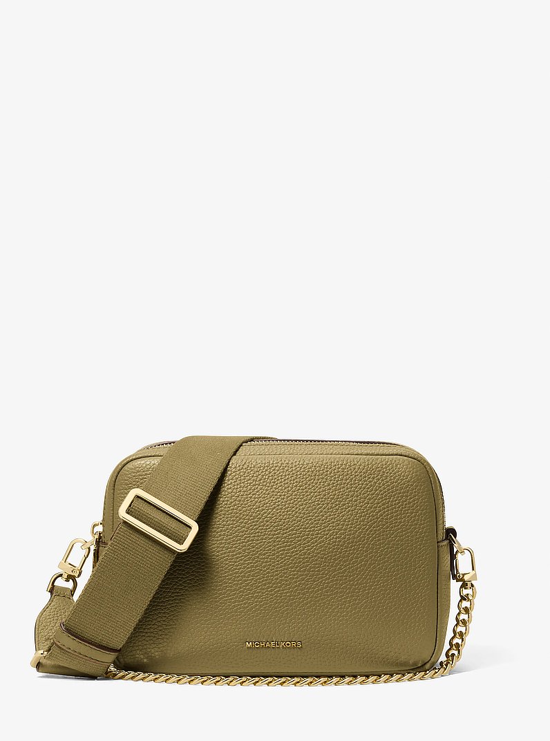 Sac &agrave; bandouli&egrave;re pour appareil photo Bryant de taille moyenne en cuir grain&eacute; in PISTACHE | Michael Kors