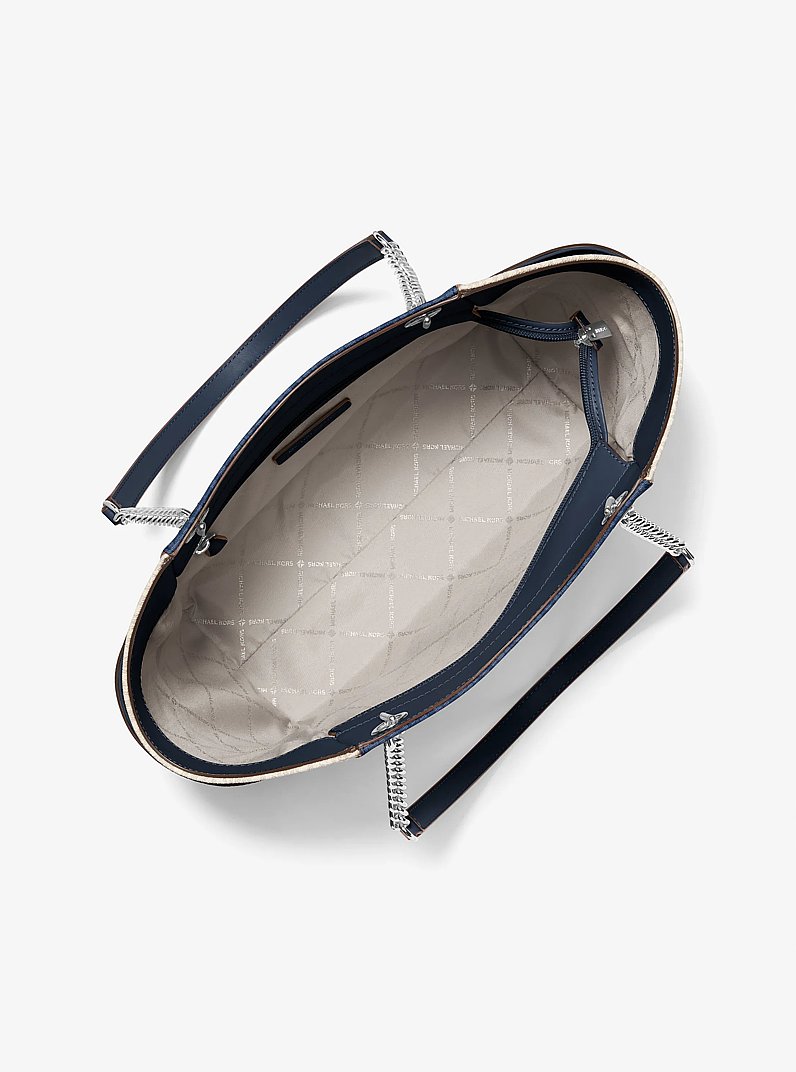 Jet Set Large Color-Block Signature Logo Shoulder Bag in ADMIRL MULTI | Michael Kors