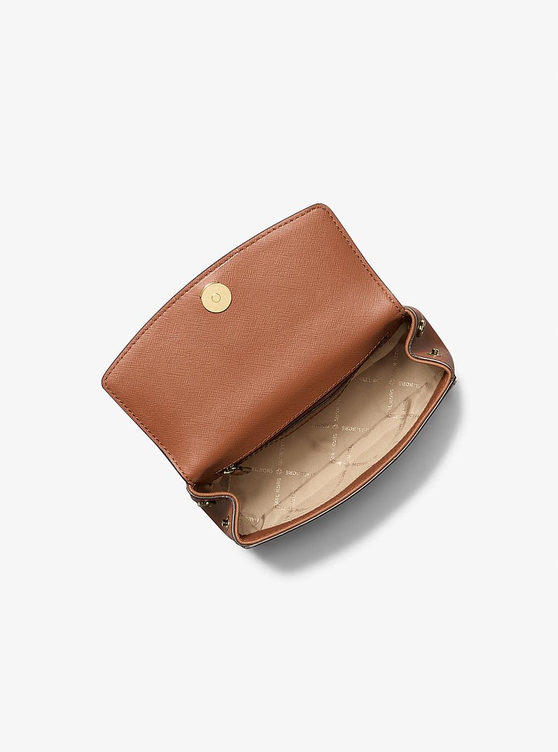 Ava Extra-Small Saffiano Leather Crossbody in LUGGAGE | Michael Kors