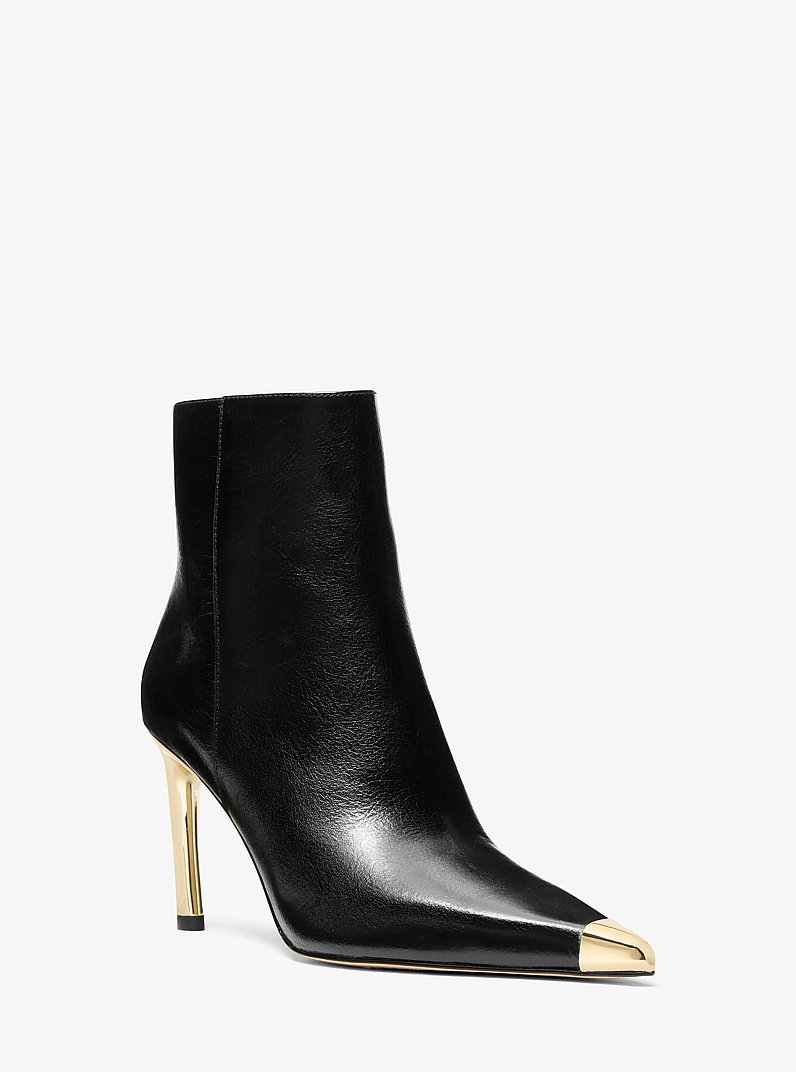 Kasia Leather Boot in BLACK | Michael Kors
