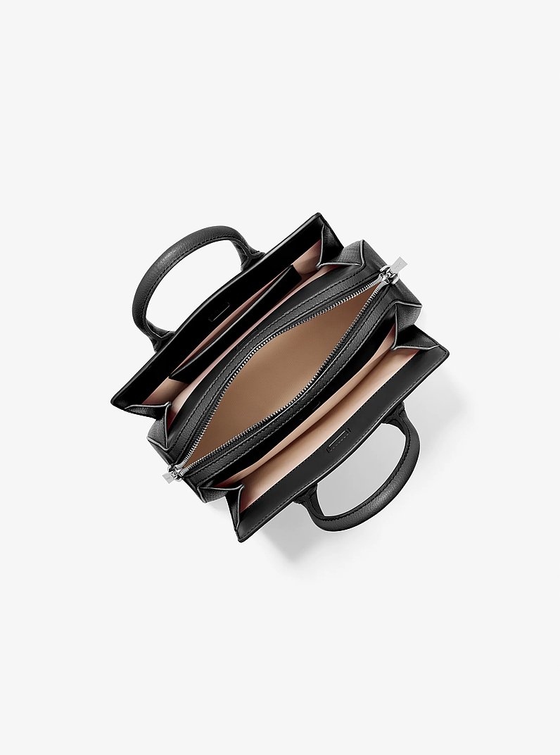 Henkeltasche Laila Small aus Leder mit Nietenbesatz in SCHWARZ | Michael Kors