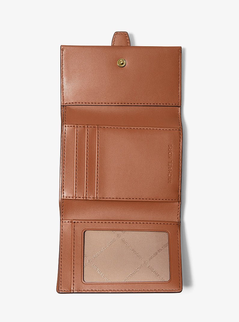 Greenwich Medium Saffiano Leather Trifold Wallet in LUGGAGE | Michael Kors