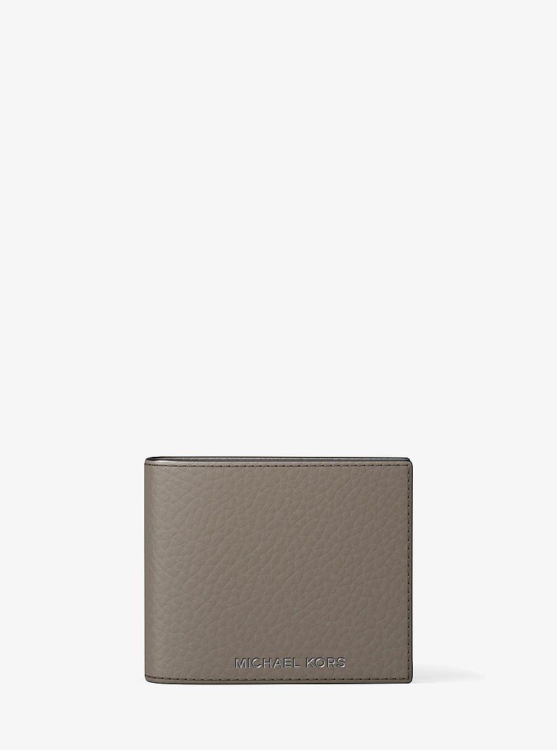 Hudson Pebbled Leather Billfold Wallet in BIRCH | Michael Kors