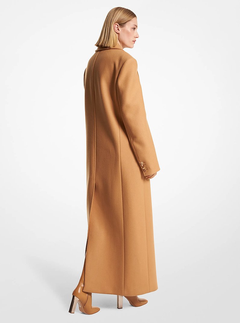 Wool Melton Overcoat in CAMEL | Michael Kors