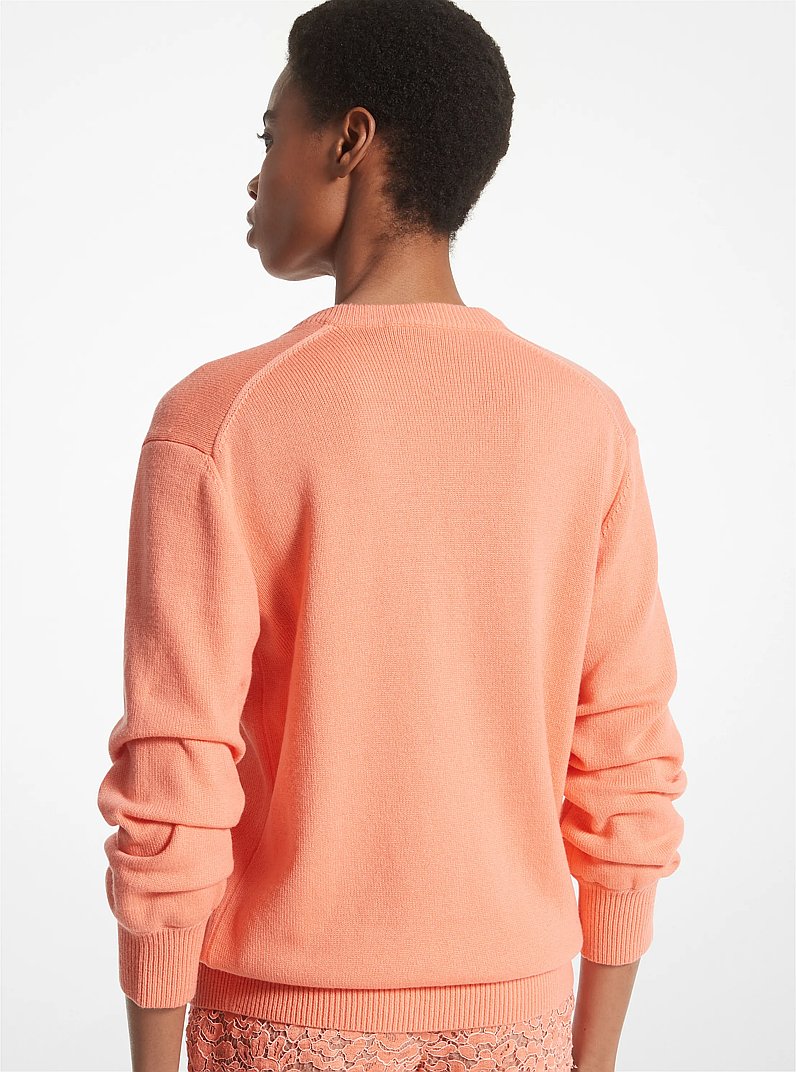 Pull &agrave; manches froiss&eacute;es en cachemire in MELON | Michael Kors