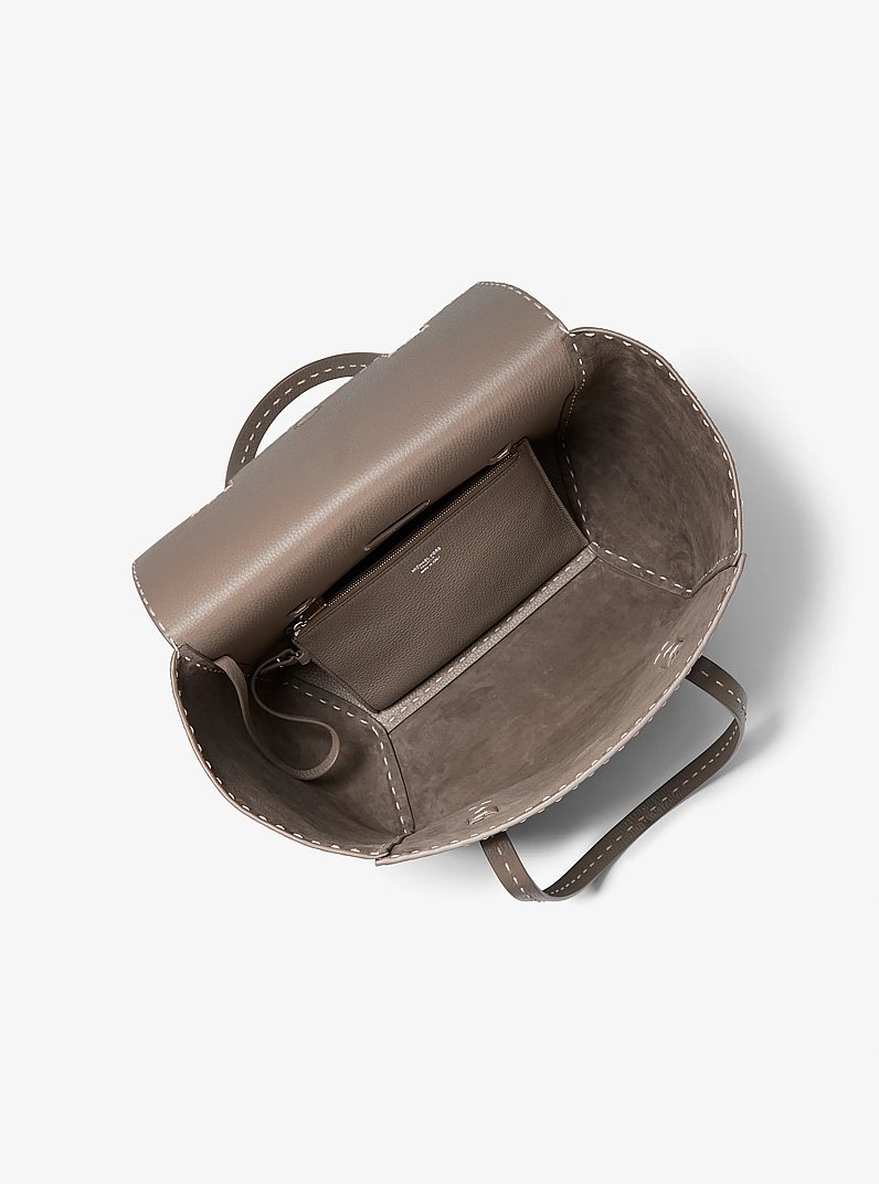 Bolso satchel Sophia de cuero granulado cosido a mano in MOCA | Michael Kors