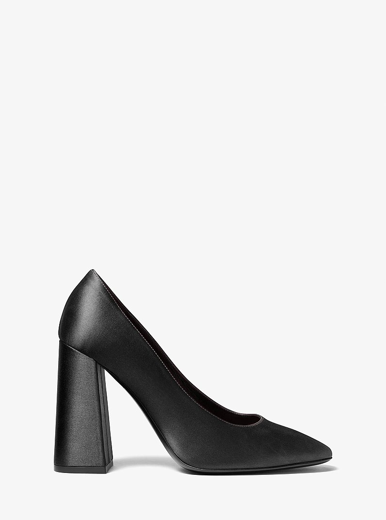 Zapato de sal&oacute;n Anna de sat&eacute;n in NEGRO | Michael Kors