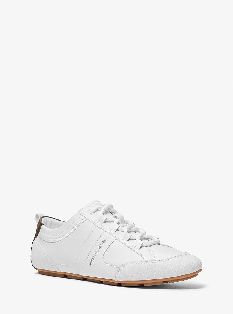 Keely Leather Trainer  in OPTIC WHITE | Michael Kors