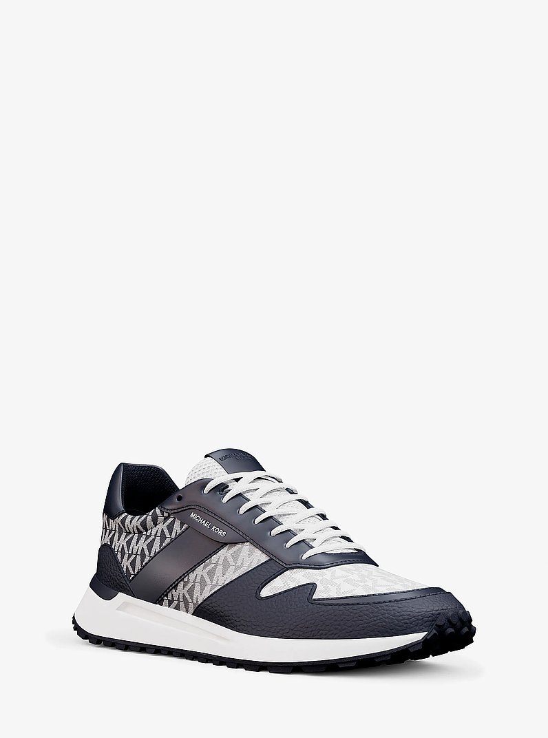 Dax Ombr&eacute; Signature Logo Trainer in NAVY | Michael Kors