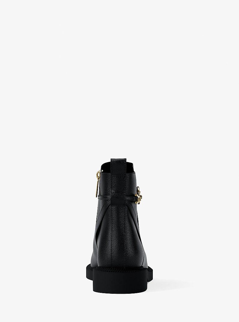 Kacey Leather Boot in BLACK | Michael Kors