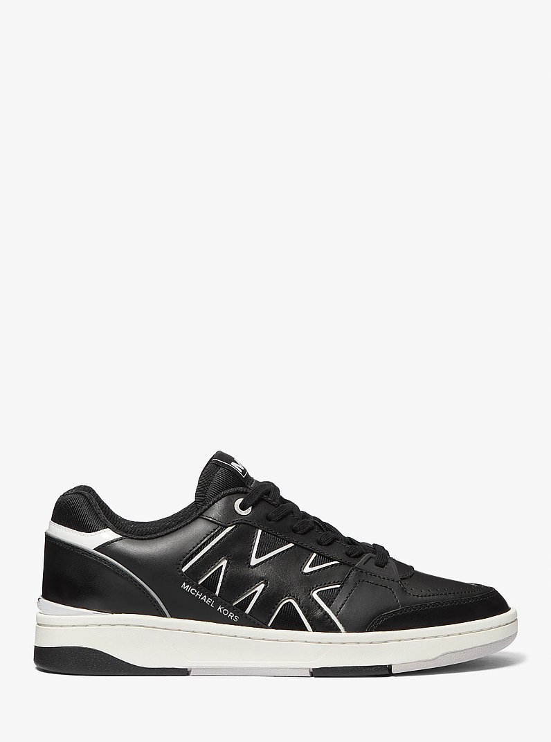 Rebel Leather Sneaker in BLACK | Michael Kors