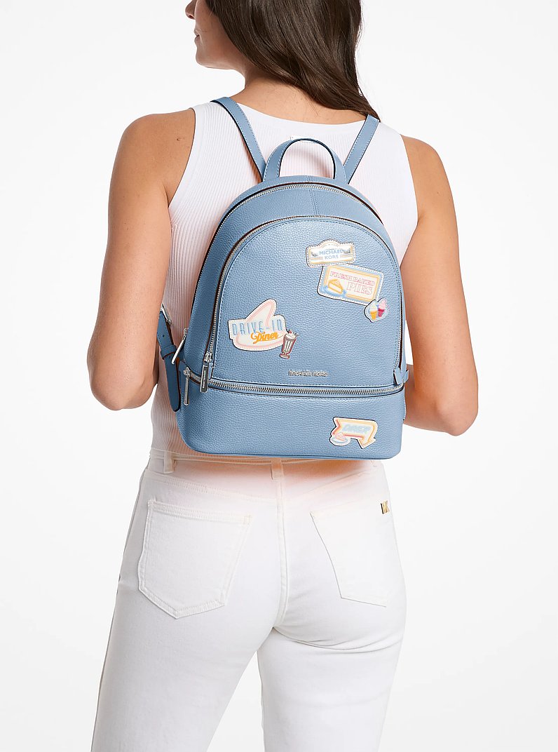 Rhea Medium Embellished Backpack in LIGHT SKY | Michael Kors