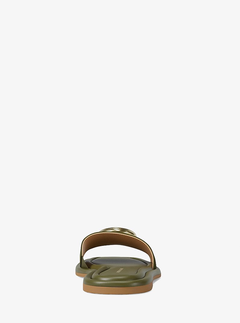 Sandale &agrave; enfiler Milan en su&egrave;de in PISTACHE | Michael Kors