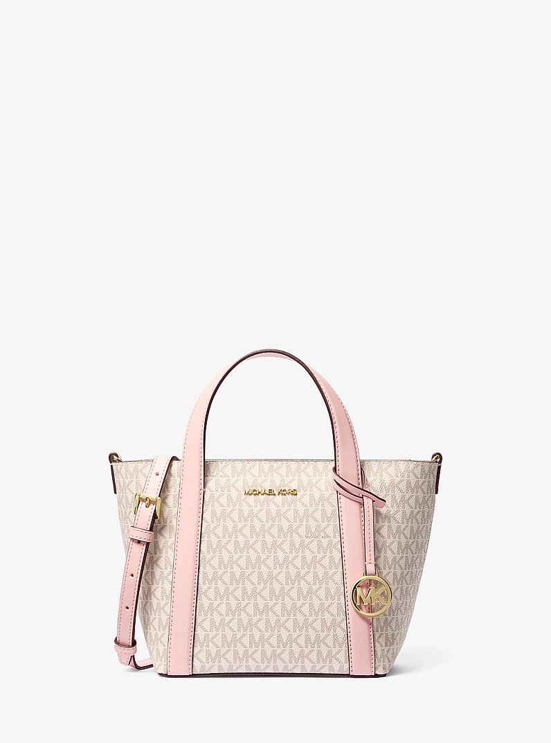 Pratt Small Signature Logo Tote Bag in PWD BLSH MLT | Michael Kors