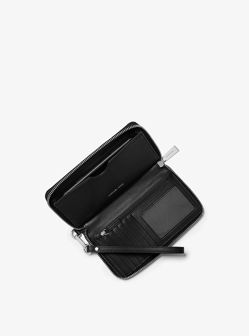 Large Logo Smartphone Wristlet in BLACK | Michael Kors