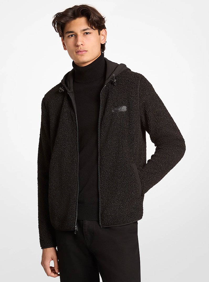 Sherpa Hoodie in BLACK | Michael Kors