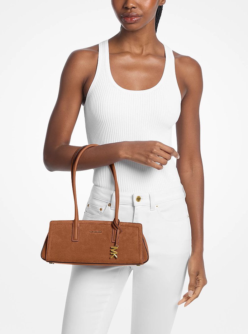 Schultertasche Laila Small aus Wildleder in LUGGAGE | Michael Kors