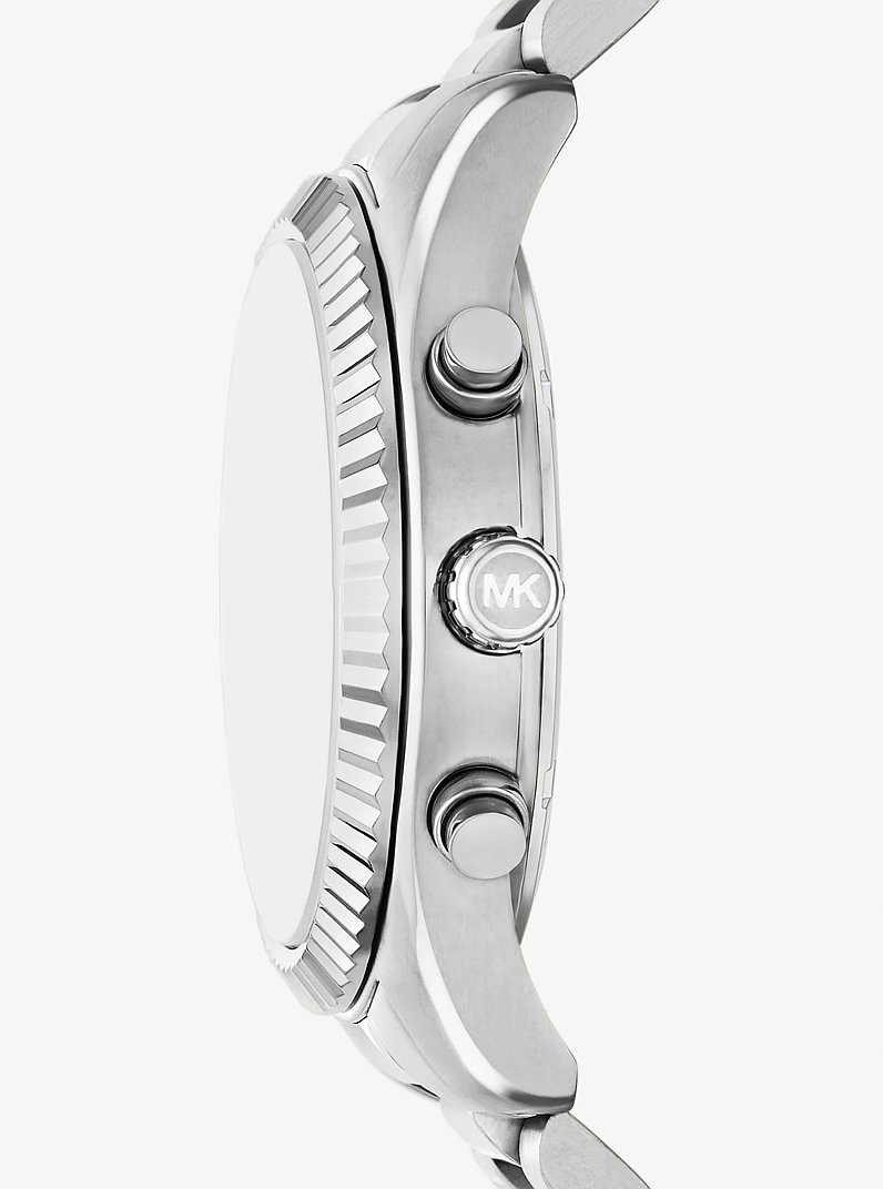 Orologio Lexington oversize tonalit&agrave; argento in ARGENTO | Michael Kors