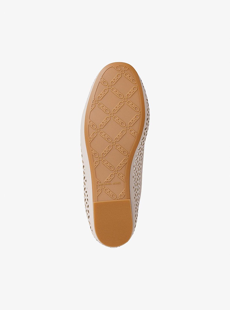 Savannah Perforated Ballet Flat in LT CREAM | Michael Kors