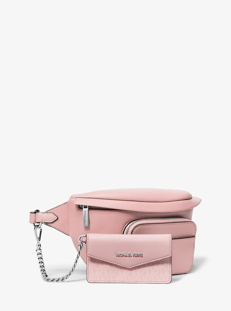 Maisie Large Pebbled Leather 2-in-1 Sling Pack in LT POWDER BLUSH | Michael Kors
