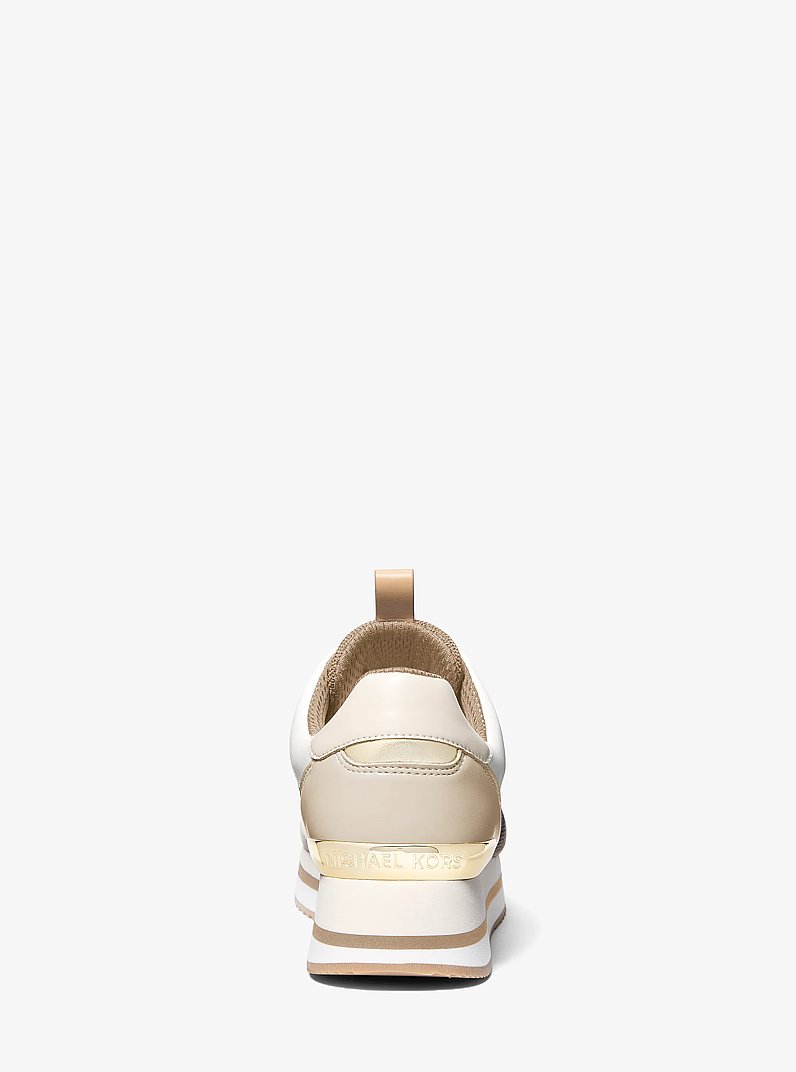 Raina Mixed-Media Trainer in CAMEL MLT | Michael Kors