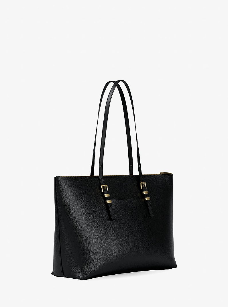 Shopper Quinn Large aus gekrispeltem Leder in SCHWARZ | Michael Kors