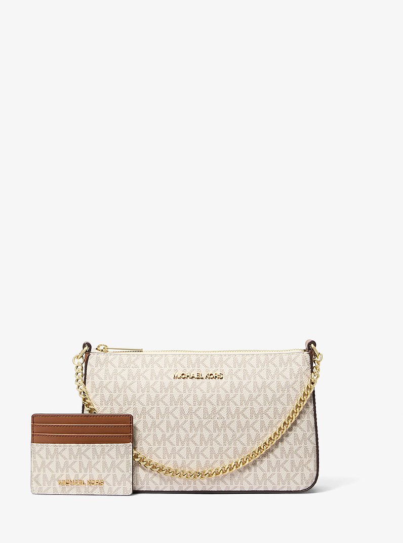 Medium Logo Pouch and Card Case Gift Set in VANILLA - Sale
