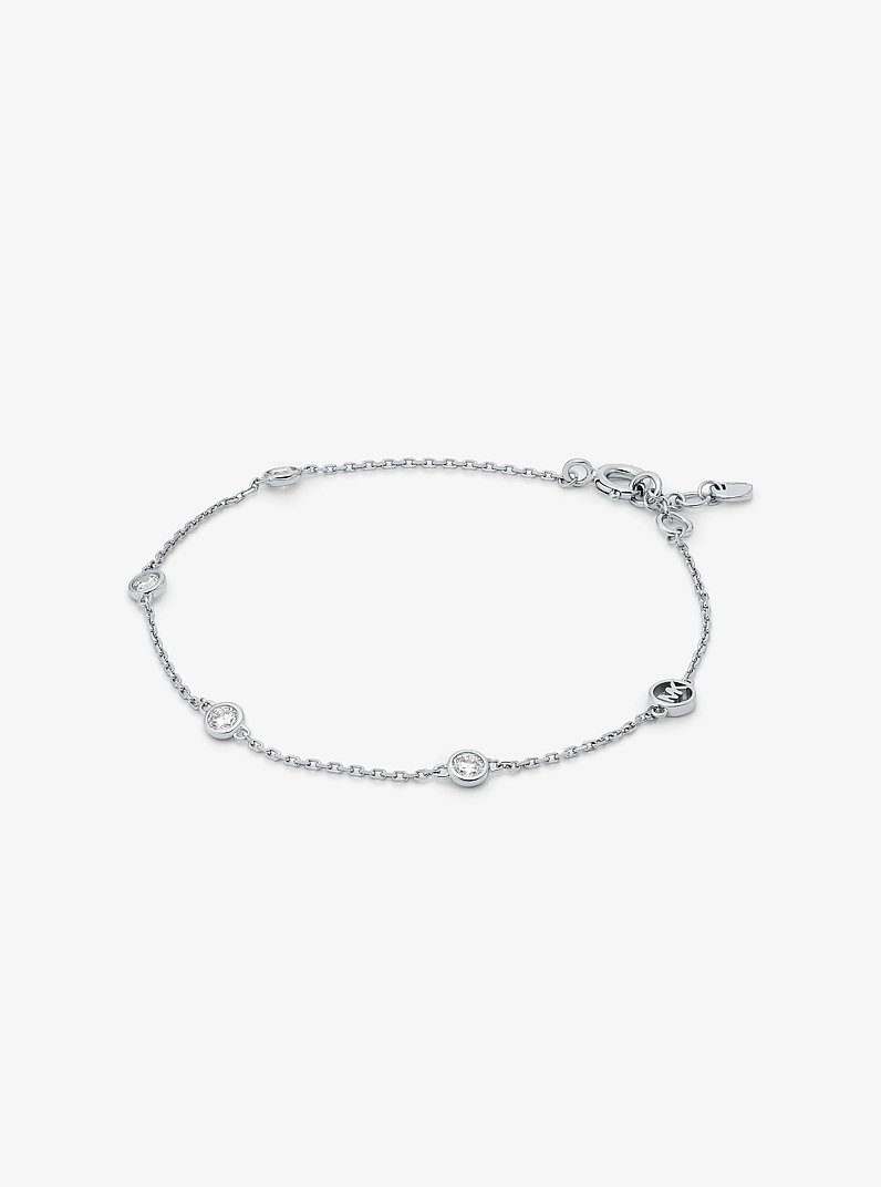 Pulsera de plata esterlina chapada en metal precioso con circonia c&uacute;bica in PLATEADO | Michael Kors