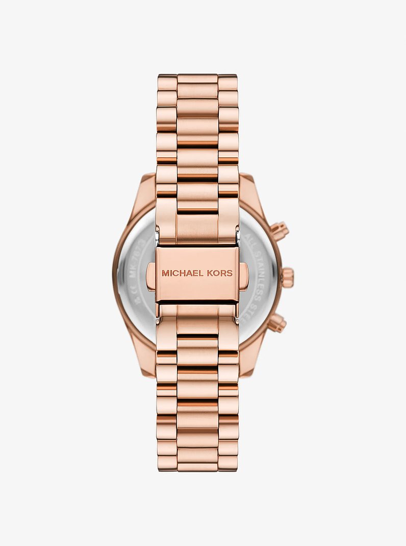 Lexington Pav&eacute; Rose Gold-Tone Watch  in ROSE GOLD | Michael Kors