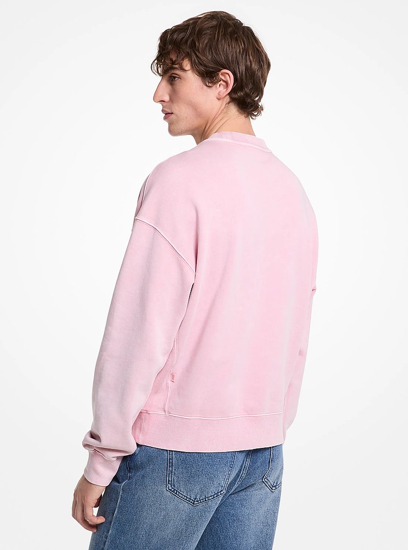 Cotton Crewneck Sweatshirt in ROSEWATER | Michael Kors