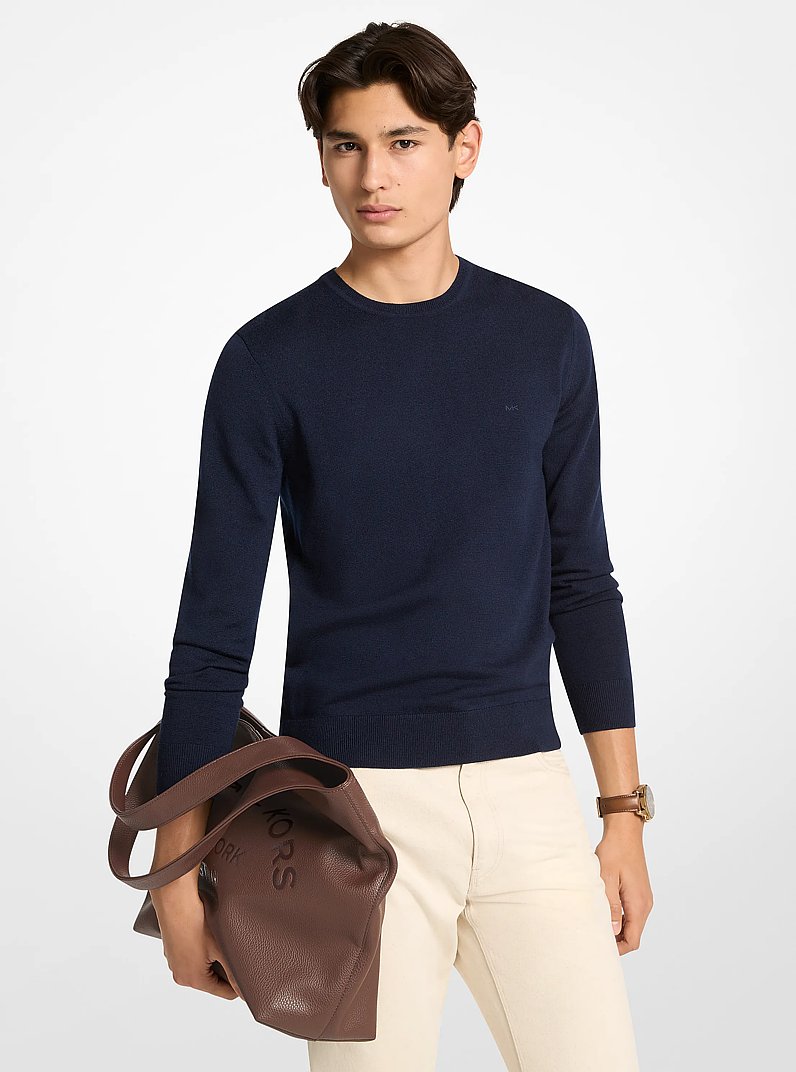 Cooper Small Logo Embossed Tote Bag in NUTMEG | Michael Kors
